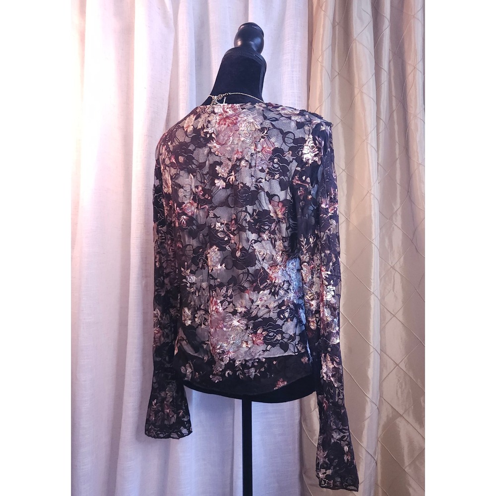 Vintage Y2K Alberto Makali Rossette Mesh Detail Blouse - Picture 6 of 15